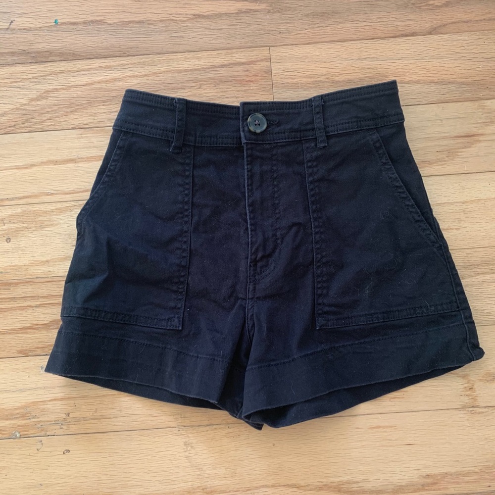 H&M Black High Waisted Denim Shorts NWOT